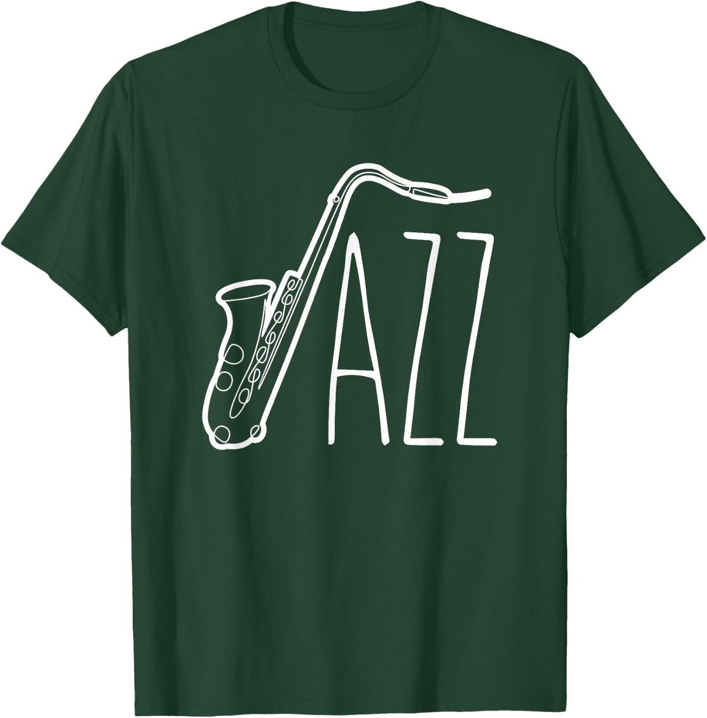 Cool Saxophone Women Jazz Music Band Musician Player T-Shirt - T-Shirt | Forest