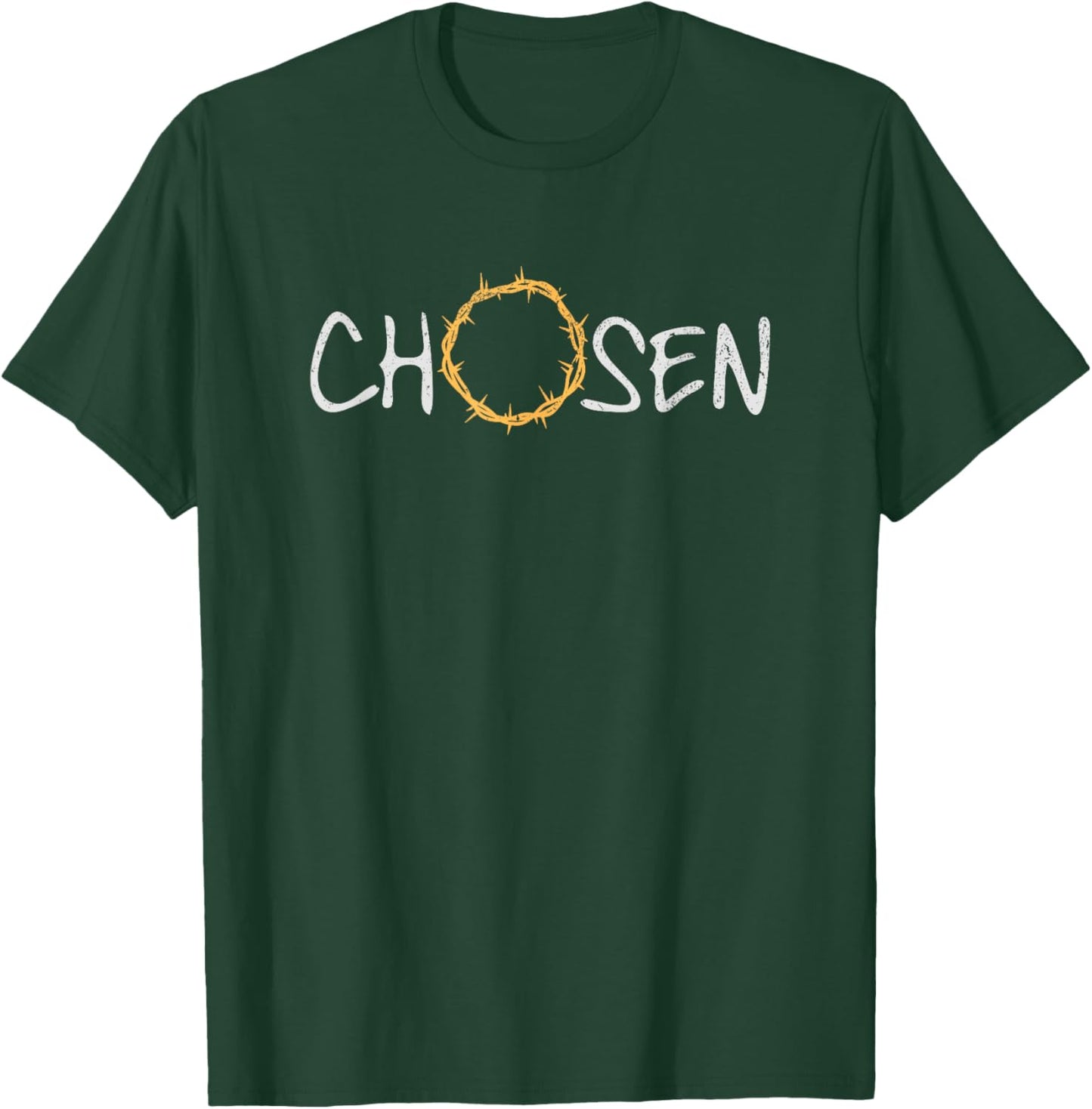 Chosen 1 Peter 2:9 Bible Verse Thorns Jesus Christ Christian T-Shirt - T-Shirt | Forest