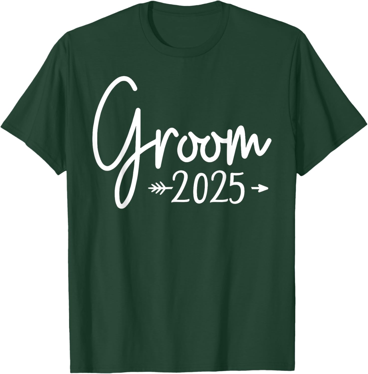 Groom Est 2025 Married Wedding Engagement Getting Ready , Small, Black T-Shirt - T-Shirt | Forest