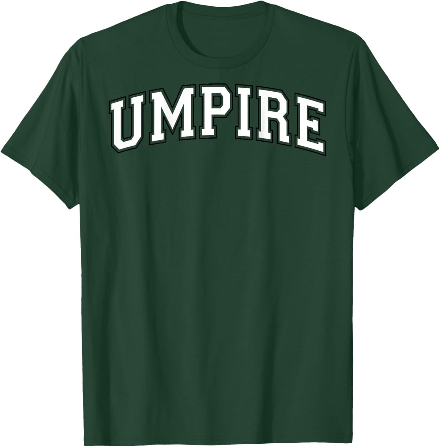 Umpire Baseball Softball Vintage White Black on the back T-Shirt - T-Shirt | Forest