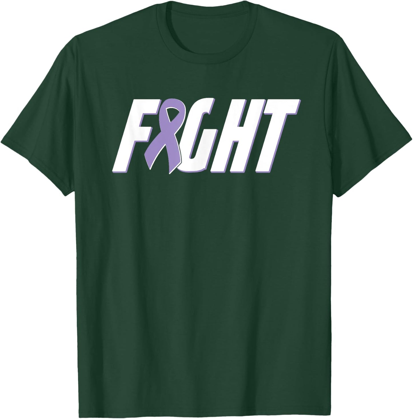 Fight Testicular Cancer - Orchid Purple Awareness Ribbon T-Shirt - T-Shirt | Forest