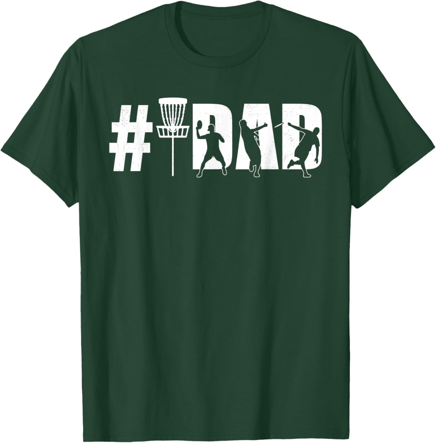 Number One Disc Golf Dad Father's Day #1 Daddy Flying Disc T-Shirt - T-Shirt | Forest