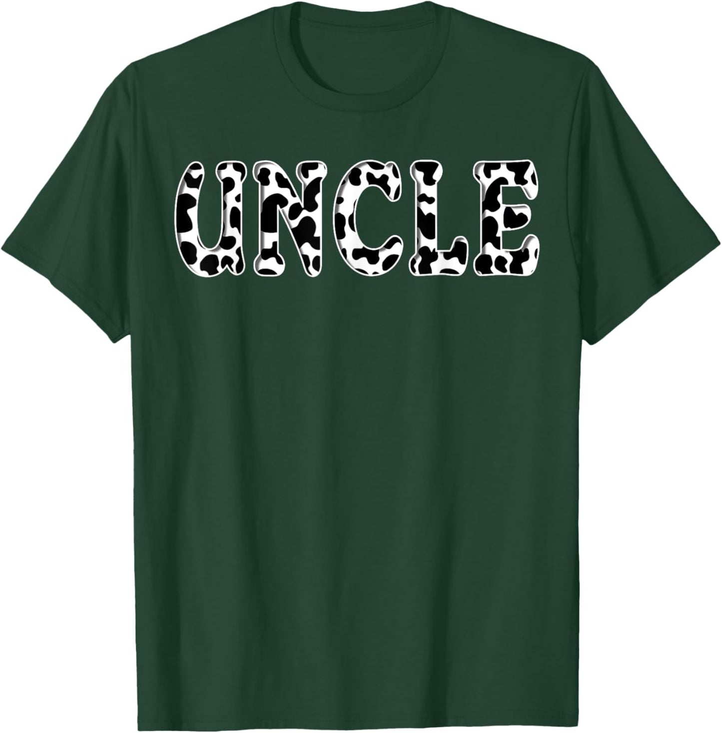 Cow Uncle Birthday Family Matching Girl Boy Farm Birthday T-Shirt - T-Shirt | Forest