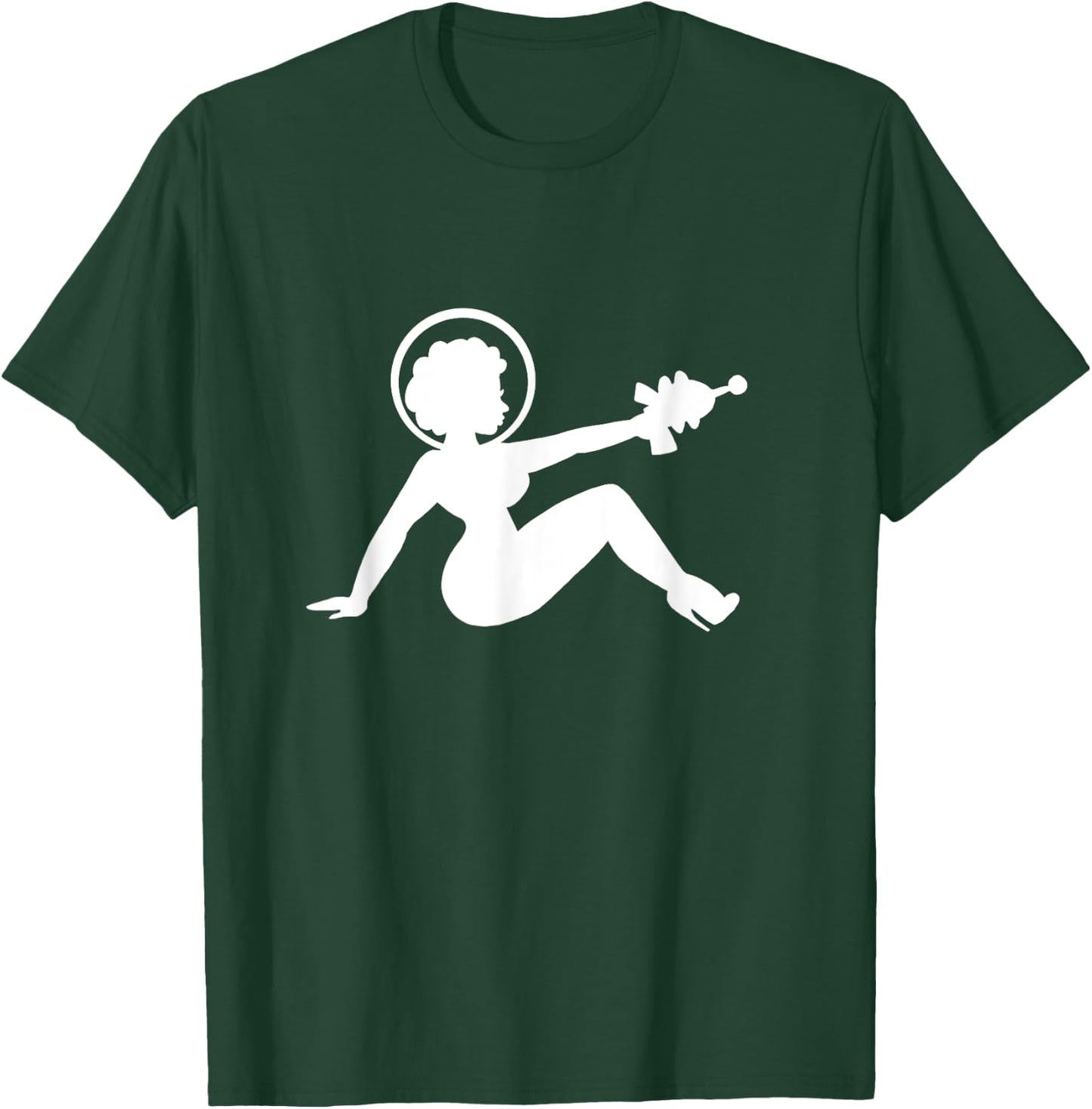 Retro Space Babe Mudflap Girl Pinup T-Shirt - T-Shirt | Forest