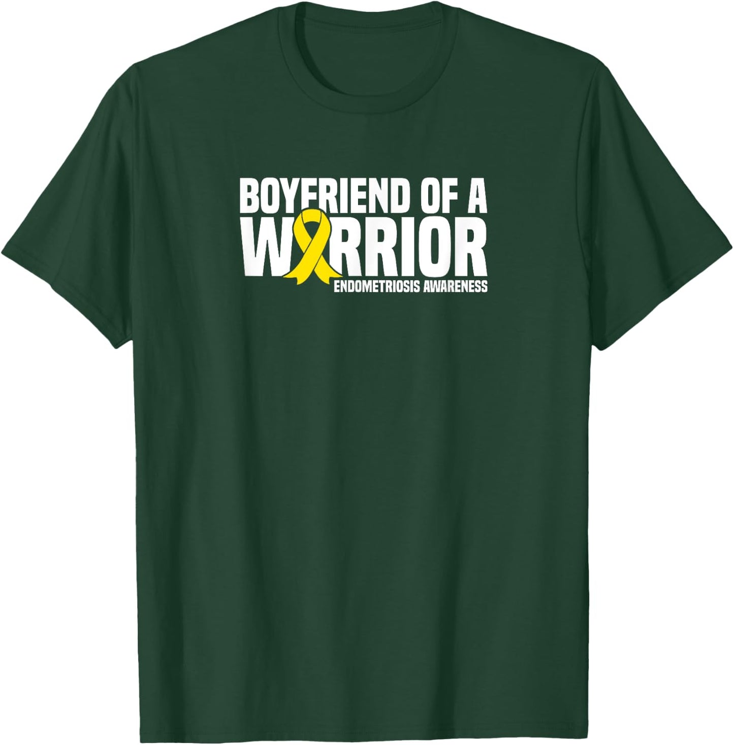 Boyfriend of a Warrior Endometriosis Awareness T-Shirt - T-Shirt | Forest