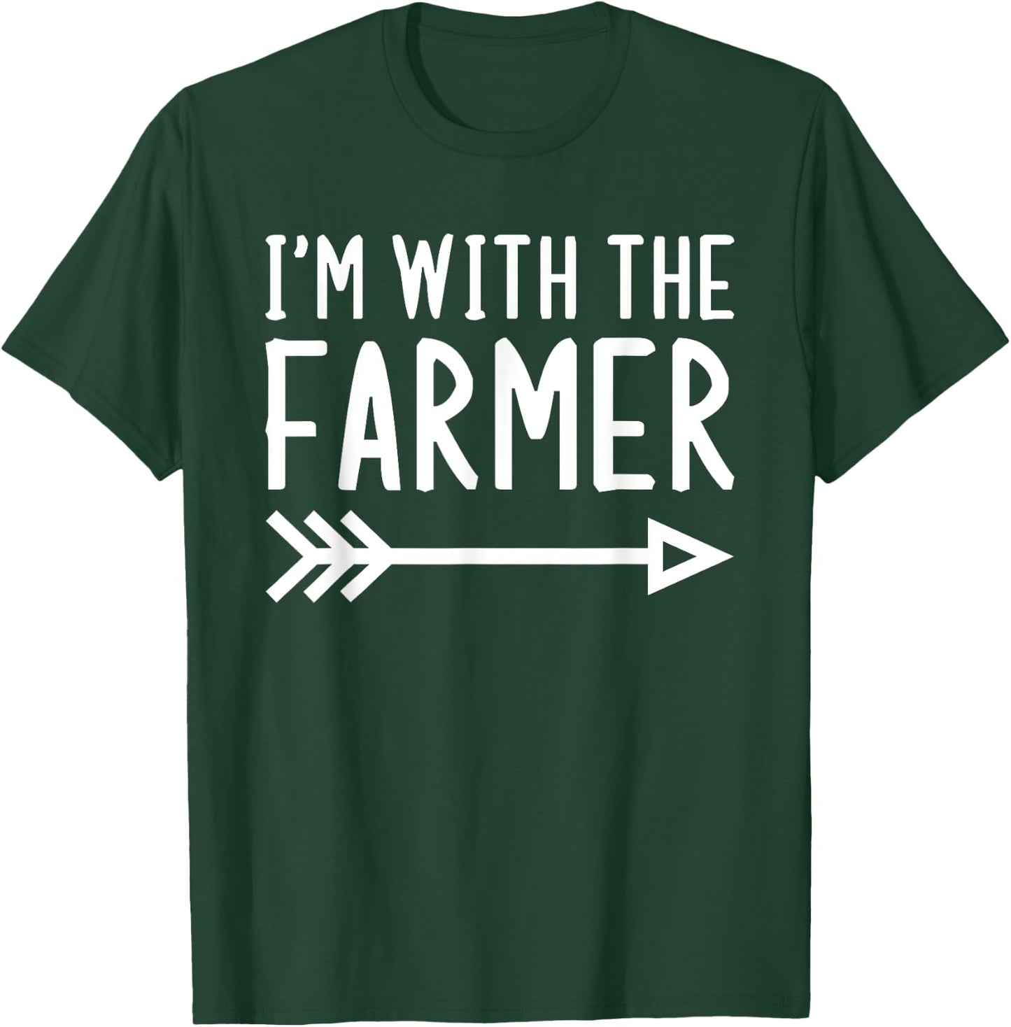 I'm With The Farmer Funny Matching Halloween Couple Costume T-Shirt - T-Shirt | Forest