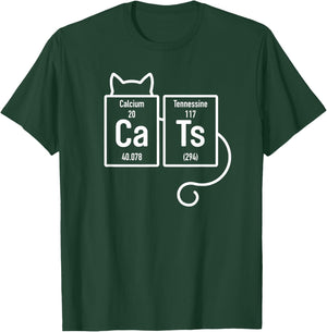 CATS | Lover Periodic Table Elements Funny Science T-Shirt - T-Shirt | Forest