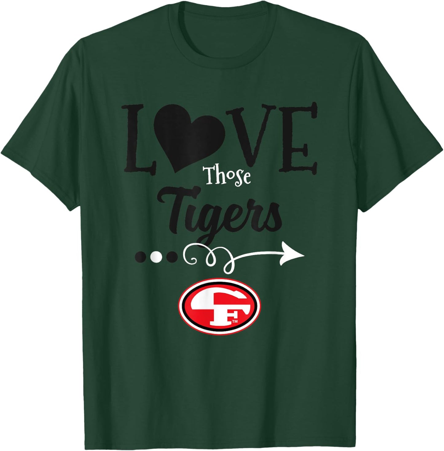 Cedar Falls Tigers Logo Love Those HS T-Shirt - T-Shirt | Forest