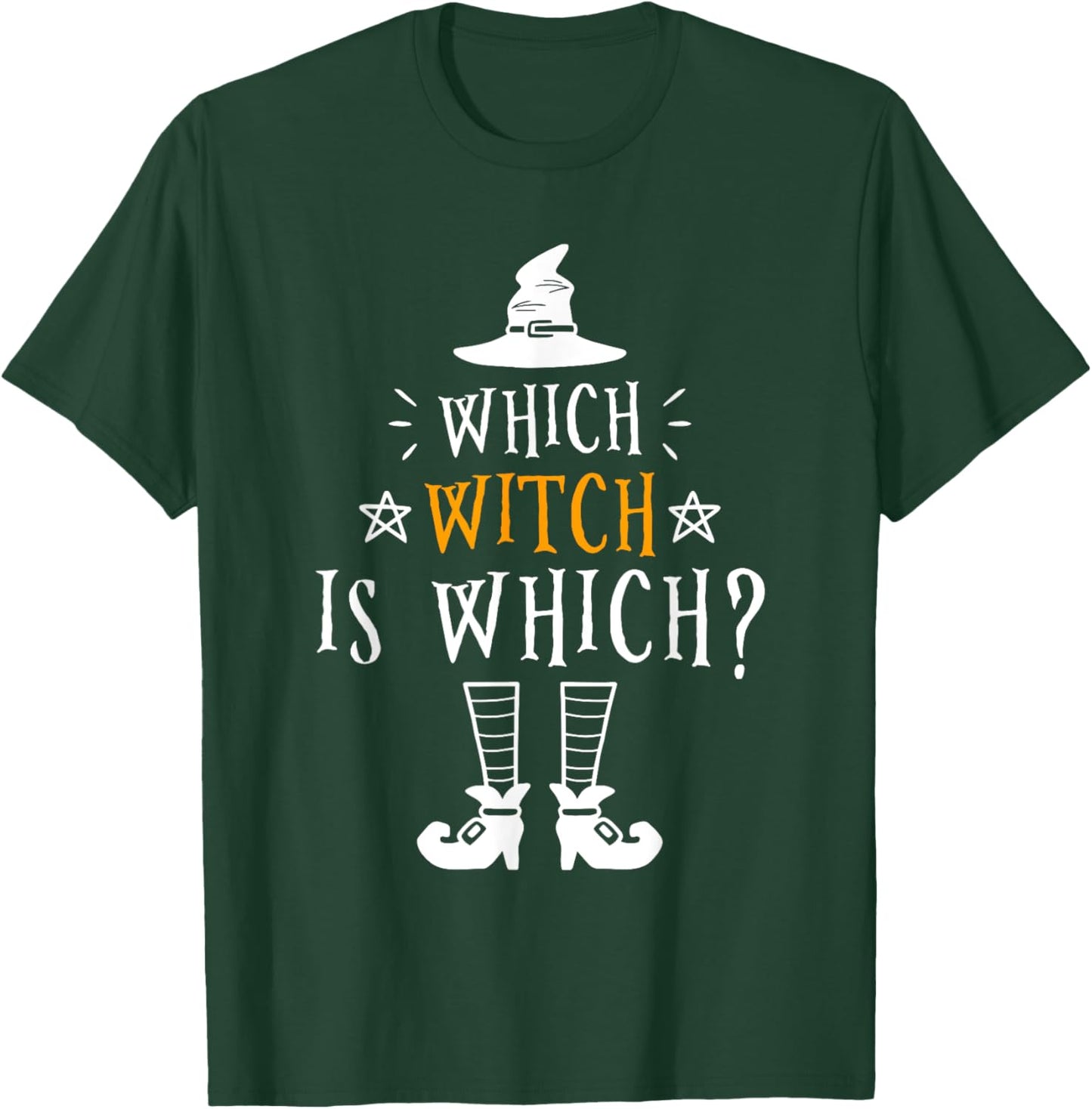 Funny Which Witch Is Which Halloween Grammar Teacher Costume T-Shirt - T-Shirt | Forest