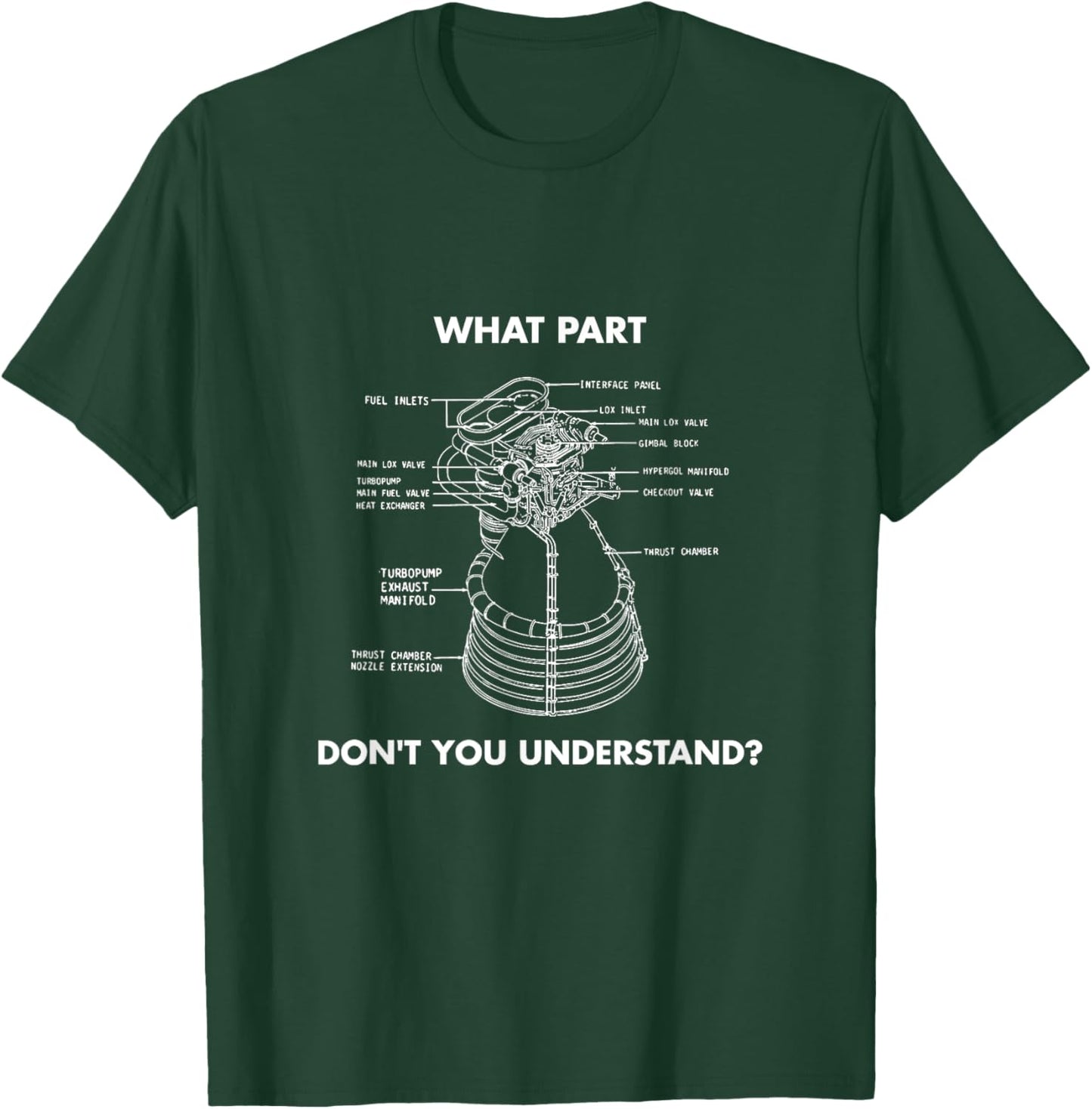 Aerospace engineer What part you dont understand engine T-Shirt - T-Shirt | Forest