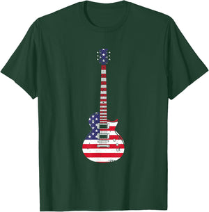 Cool Guitar Women Musician Electric Guitarist Music T-Shirt - T-Shirt | Forest
