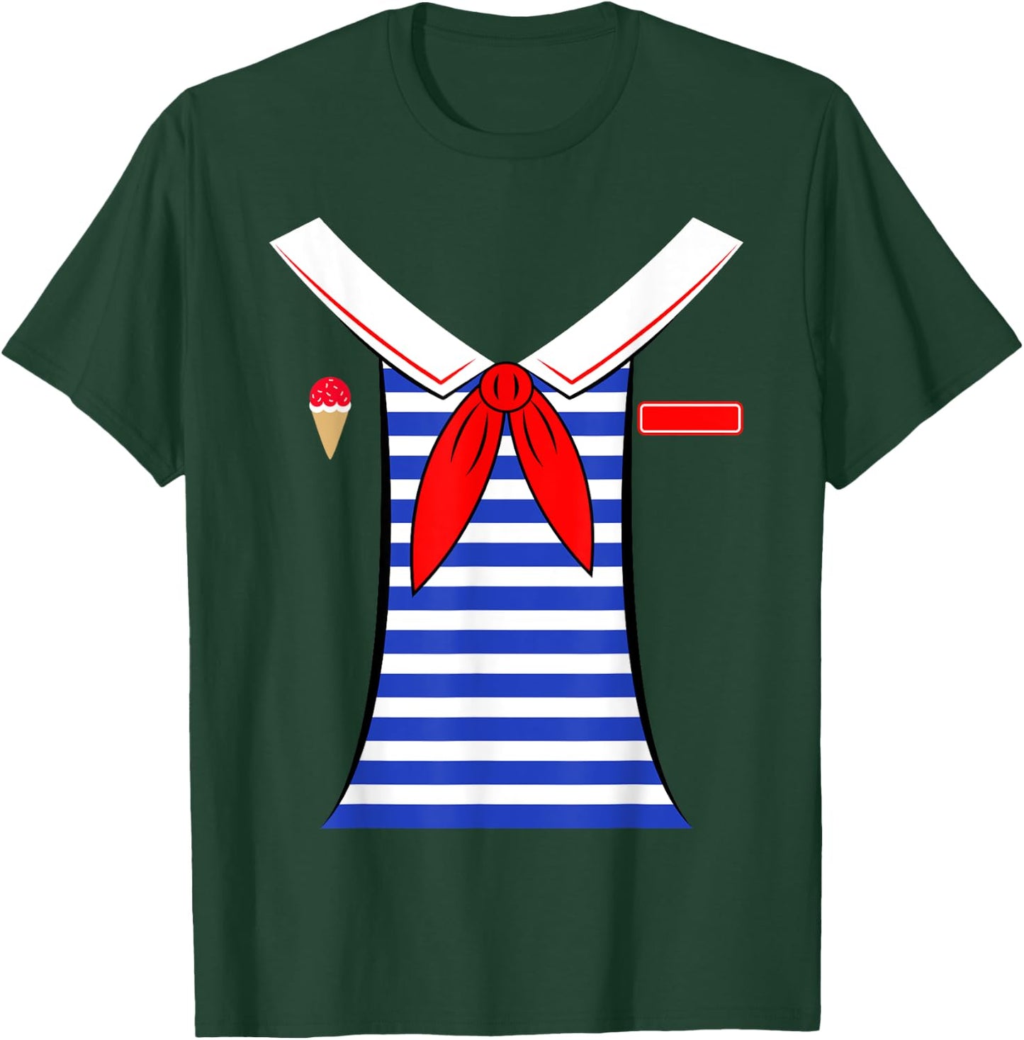 Funny Ice Cream Parlor Scoops Ahoy Costume Men Women Gift T-Shirt - T-Shirt | Forest