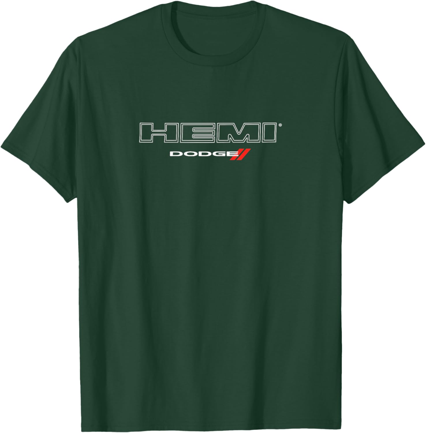 Dodge HEMI Light Wordmark Logo T-Shirt - T-Shirt | Forest