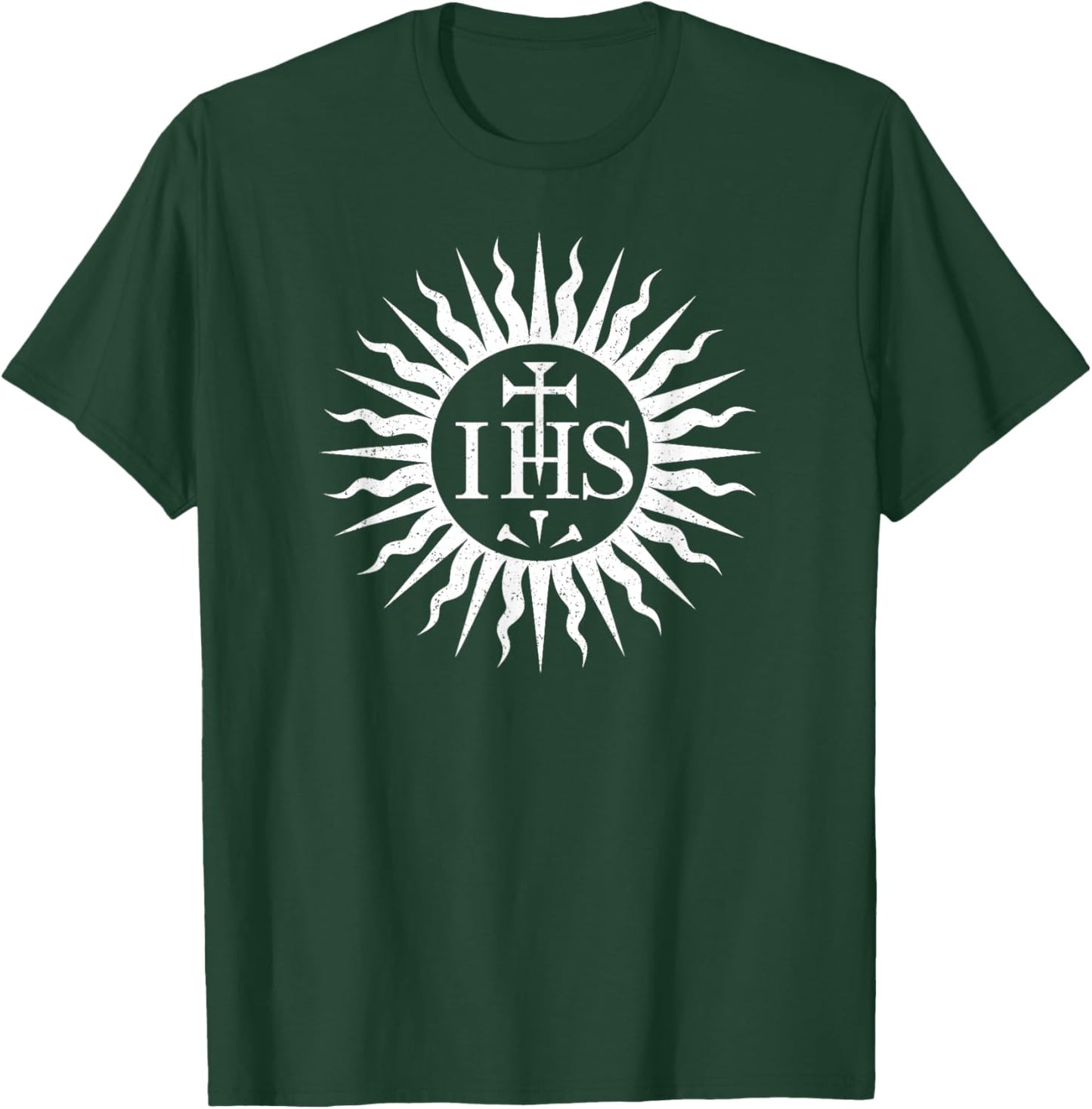 Ihs Symbol Christogram Monogram of Jesus Christ T-Shirt - T-Shirt | Forest