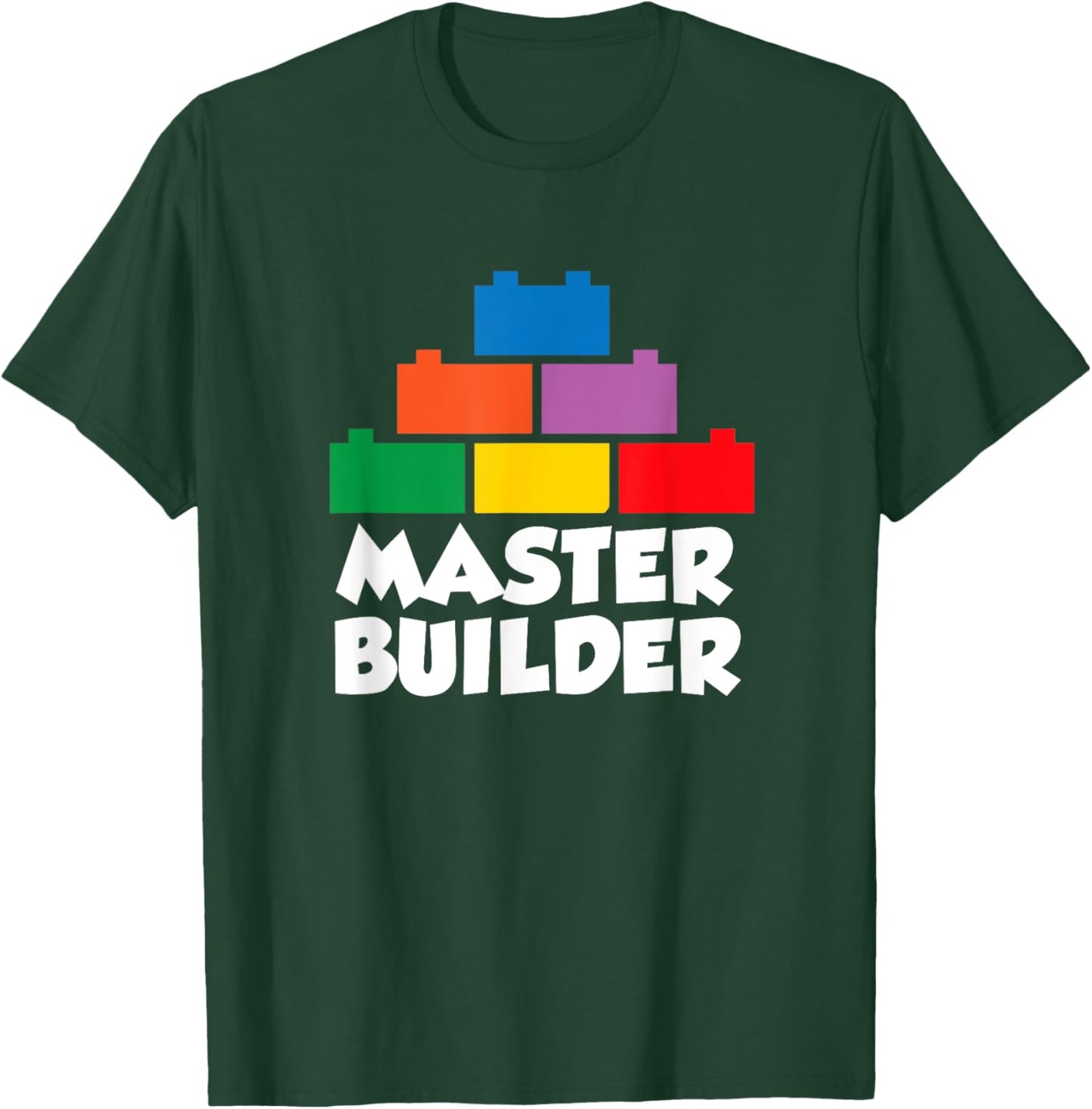 Brick Builder Blocks Building Master Builder Toys Kids Boys T-Shirt - T-Shirt | Forest
