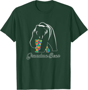 Grandma Bear Autism Shirts Family Grandma Autism Awareness T-Shirt - T-Shirt | Forest
