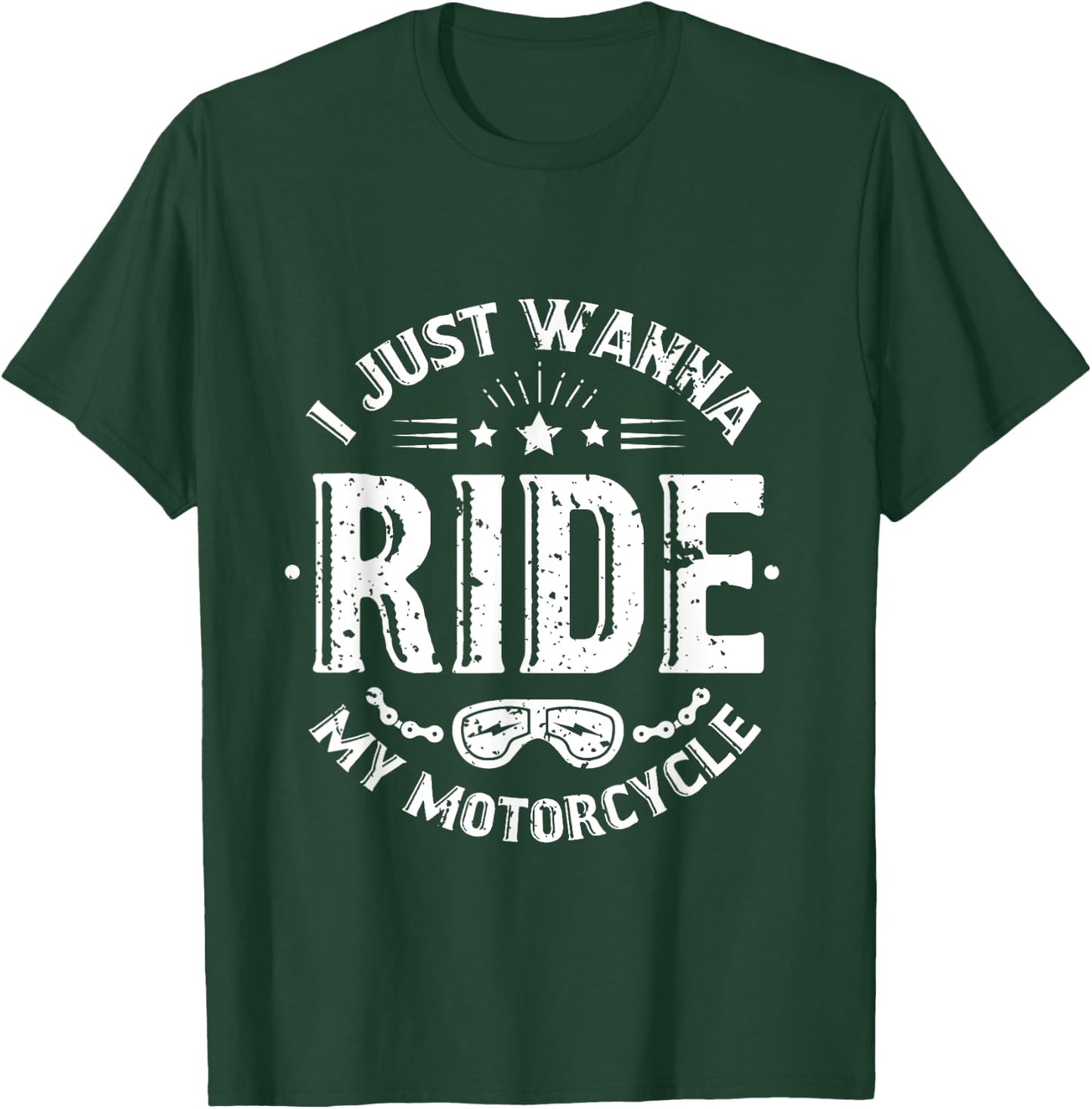 I just wanna ride my motorcycle vintage for bikers T-Shirt - T-Shirt | Forest