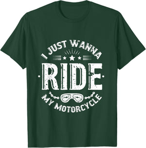 I just wanna ride my motorcycle vintage for bikers T-Shirt - T-Shirt | Forest