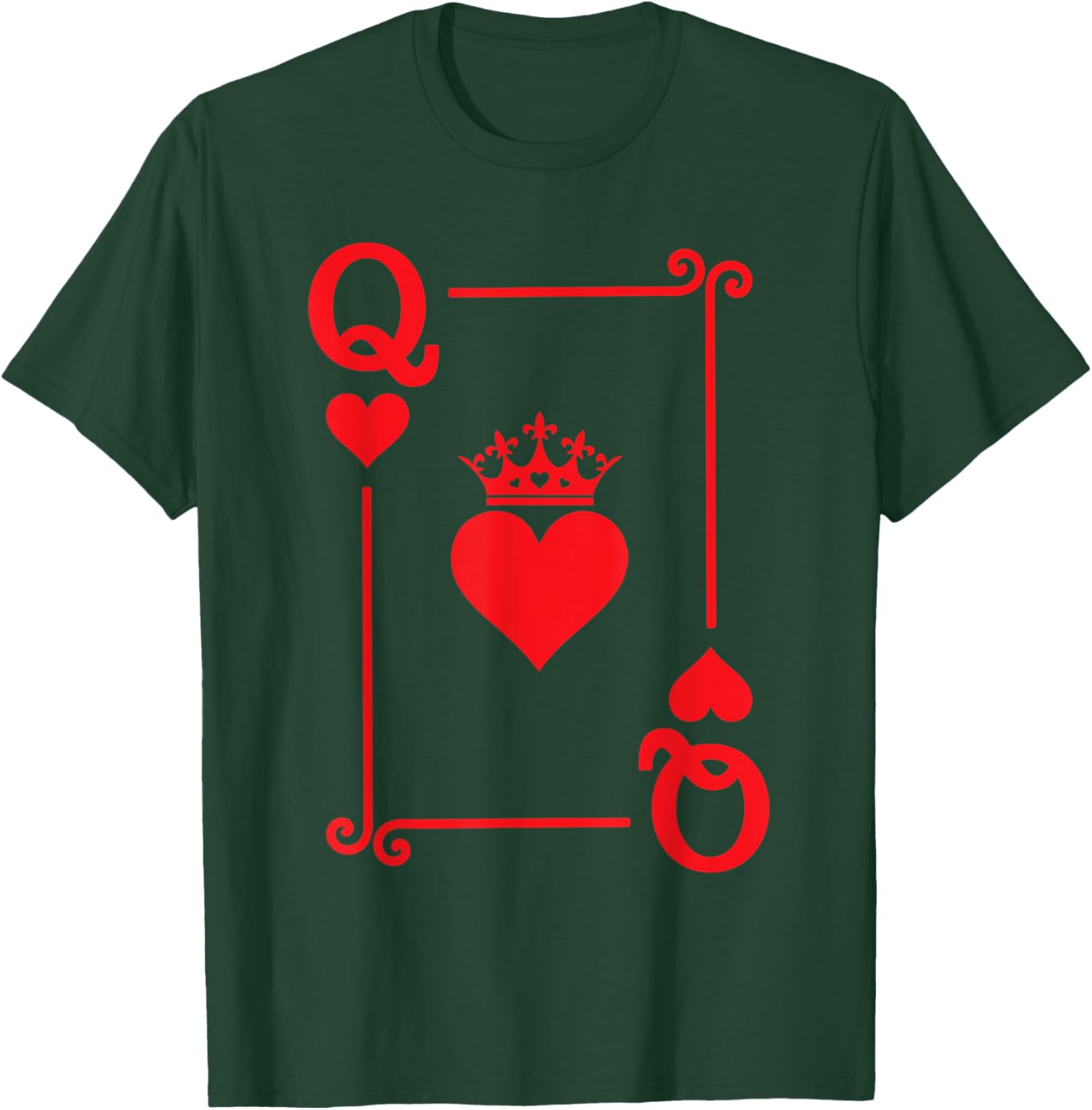 Queen Hearts Card Costume - Playing Cards - Queen of Hearts T-Shirt - T-Shirt | Forest