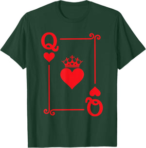 Queen Hearts Card Costume - Playing Cards - Queen of Hearts T-Shirt - T-Shirt | Forest