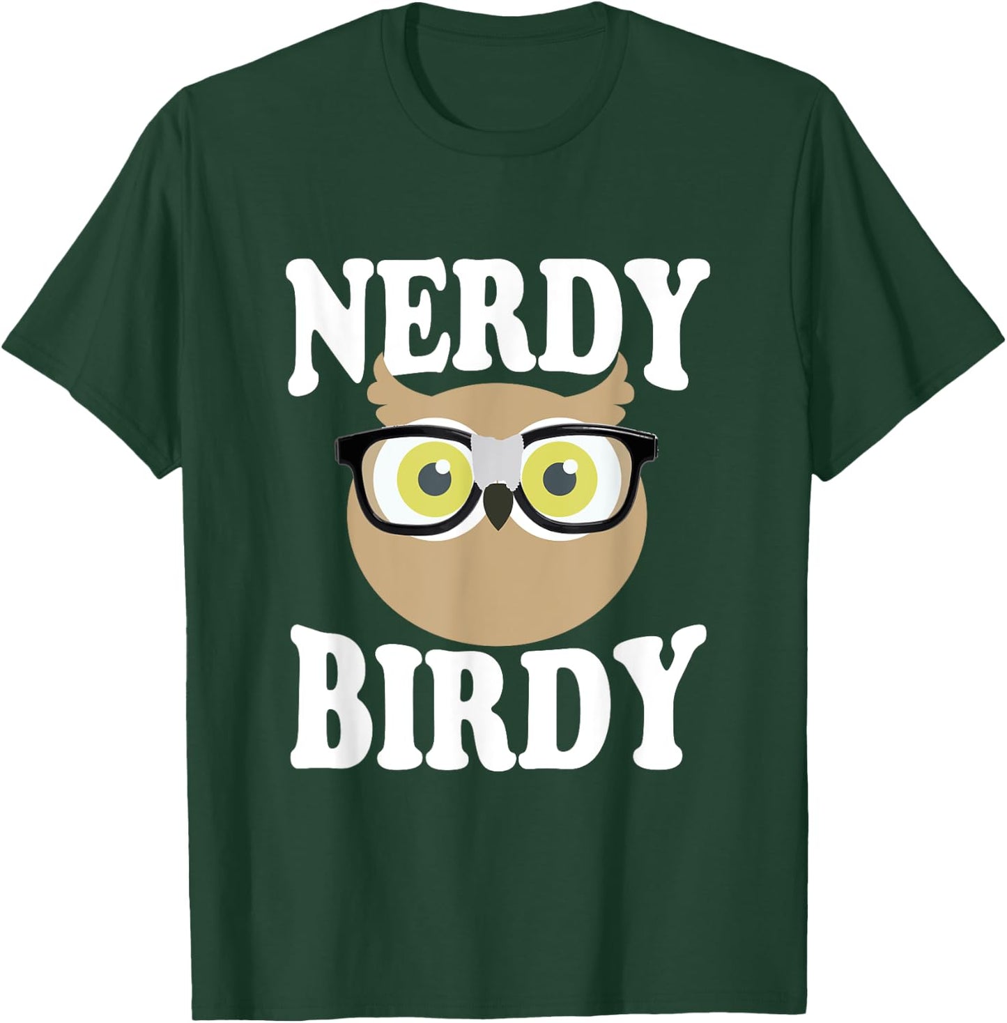 Nerdy Birdy Funny Owl T-Shirt - T-Shirt | Forest