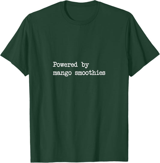 Powered by mango smoothies Funny Mango Fruit Minimalist T-Shirt - T-Shirt | Forest