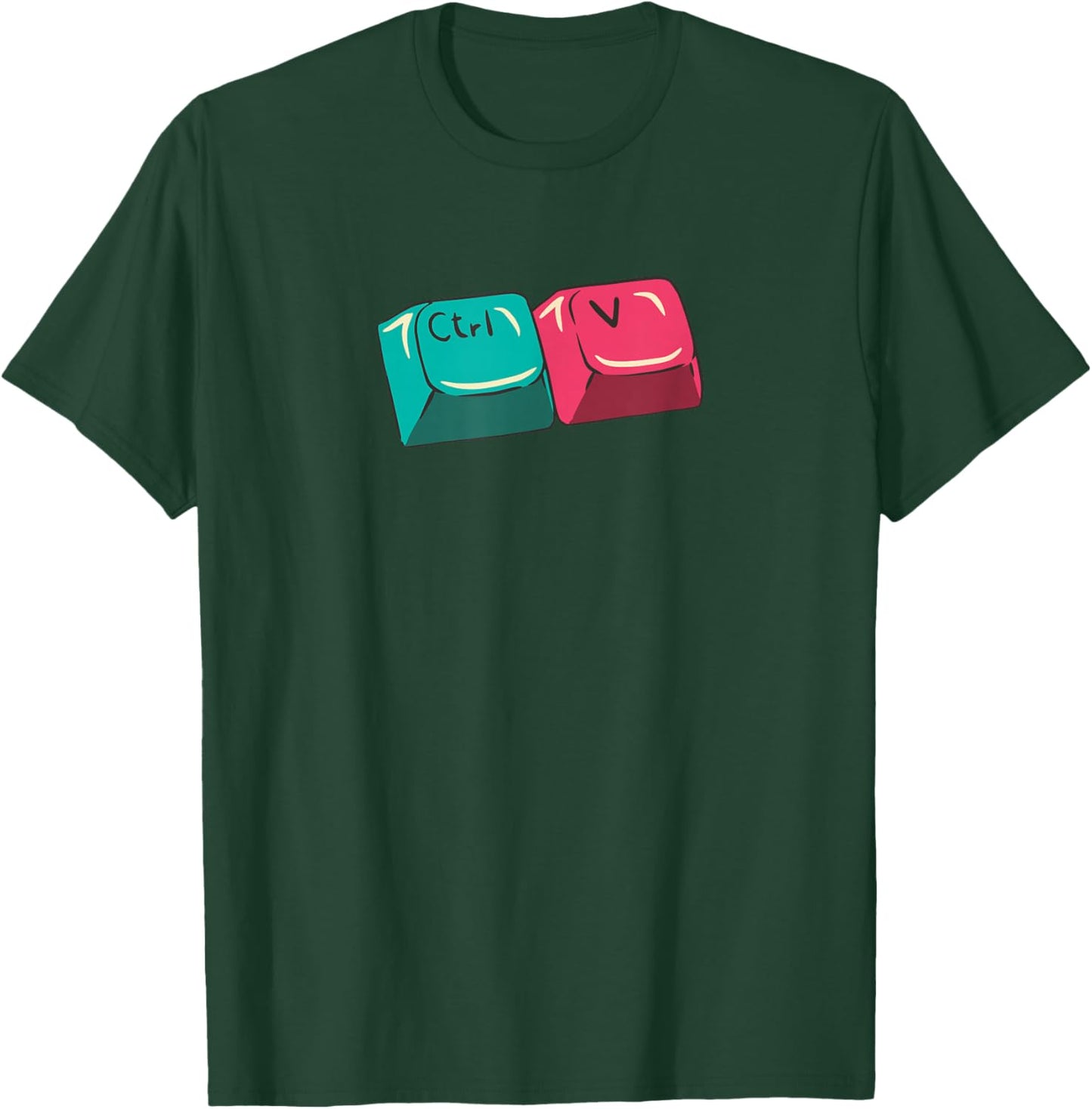 CTRL V Copy Paste Control Funny Matching Parent Child Meme T-Shirt - T-Shirt | Forest