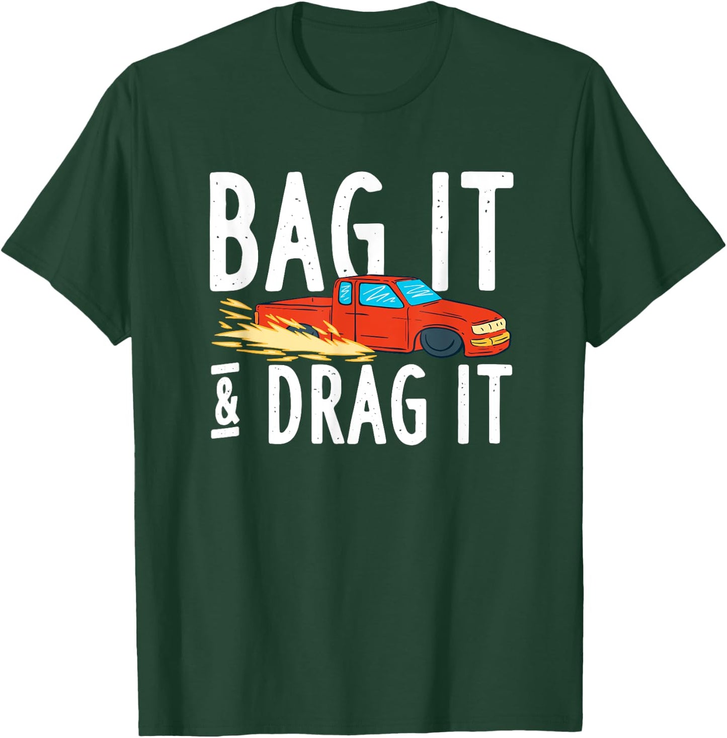 Bag it and Dragit Bagged Mini Truck Lowrider Diesel Engine T-Shirt - T-Shirt | Forest
