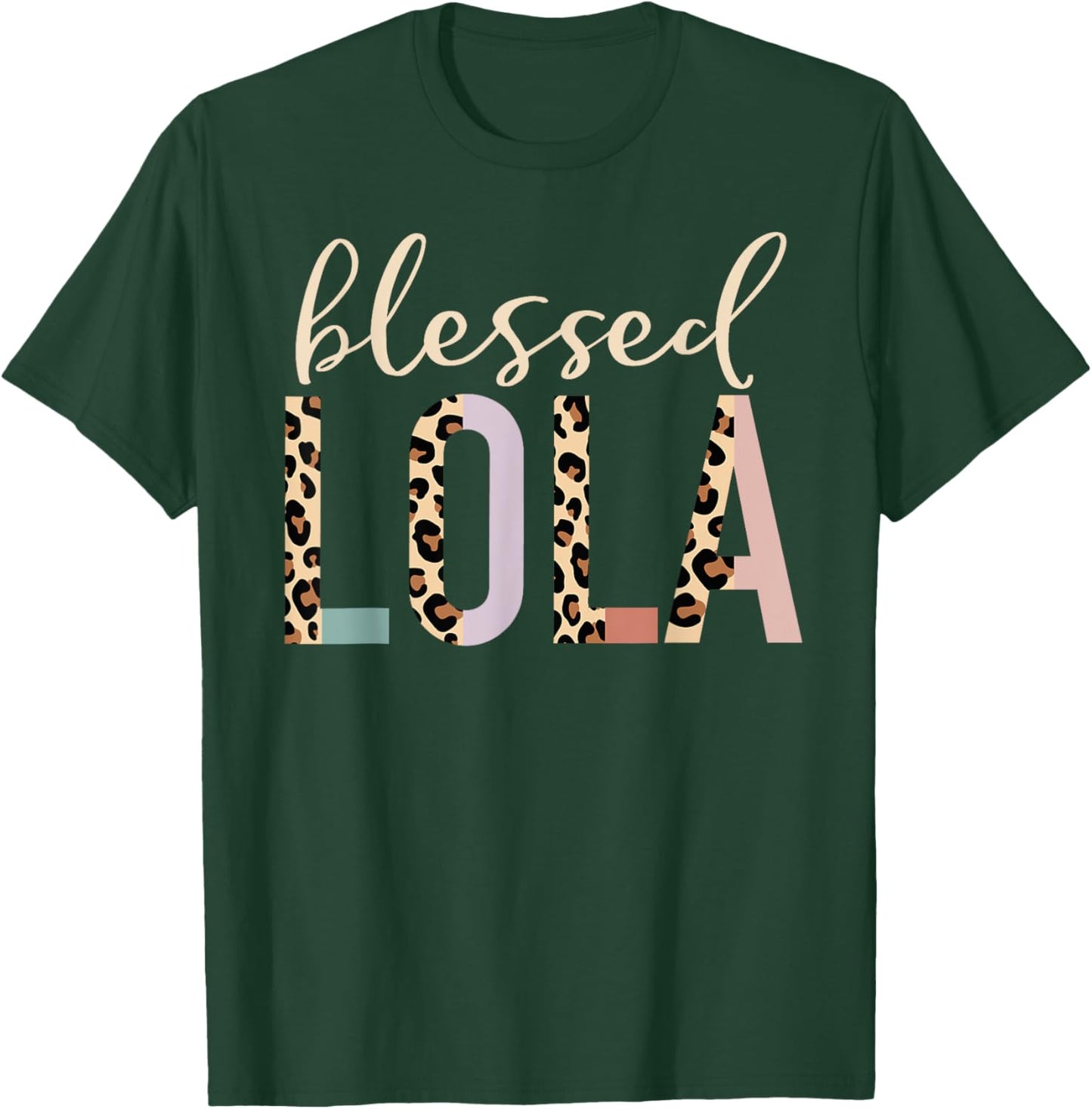 Blessed Lola Cute Leopard Print T-Shirt - T-Shirt | Forest