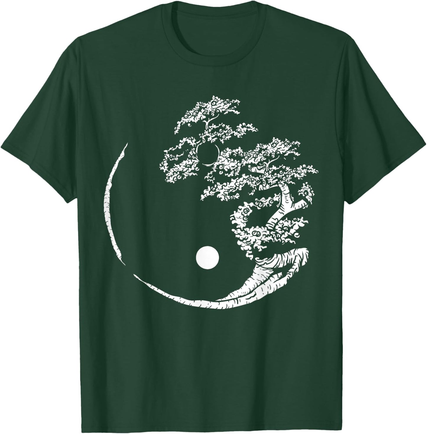 Mandala Yin Yang Bonsai Tree Funny Hippie Gift Women T-Shirt - T-Shirt | Forest