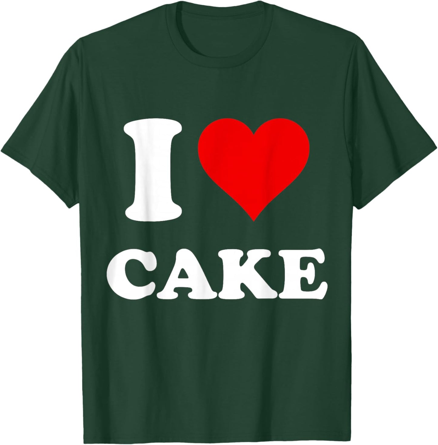 The Official Red Heart Fashion Love Brand I Heart Cake I Love Cake - -Adults, Black, Small, Short Sleeve T-Shirt - T-Shirt | Forest