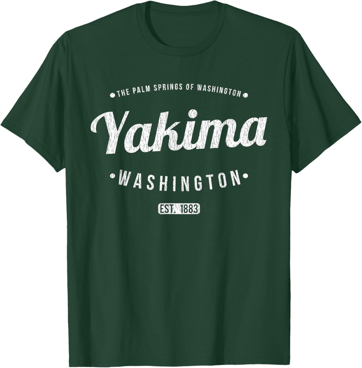 Yakima Washington Vintage Minimalist Souvenir WA Yakima T-Shirt - T-Shirt | Forest