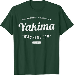 Yakima Washington Vintage Minimalist Souvenir WA Yakima T-Shirt - T-Shirt | Forest