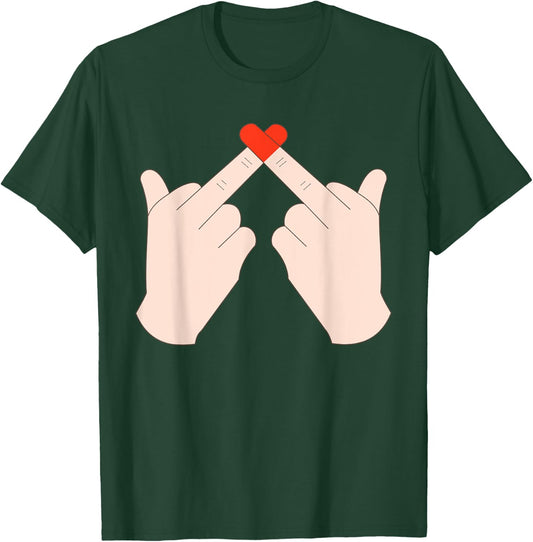Middle finger with heart funny saying T-Shirt - T-Shirt | Forest