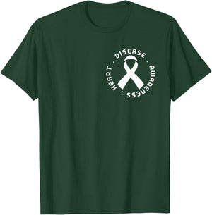 Go Red in February Heart Disease Awareness Health Red Heart T-Shirt - T-Shirt | Forest
