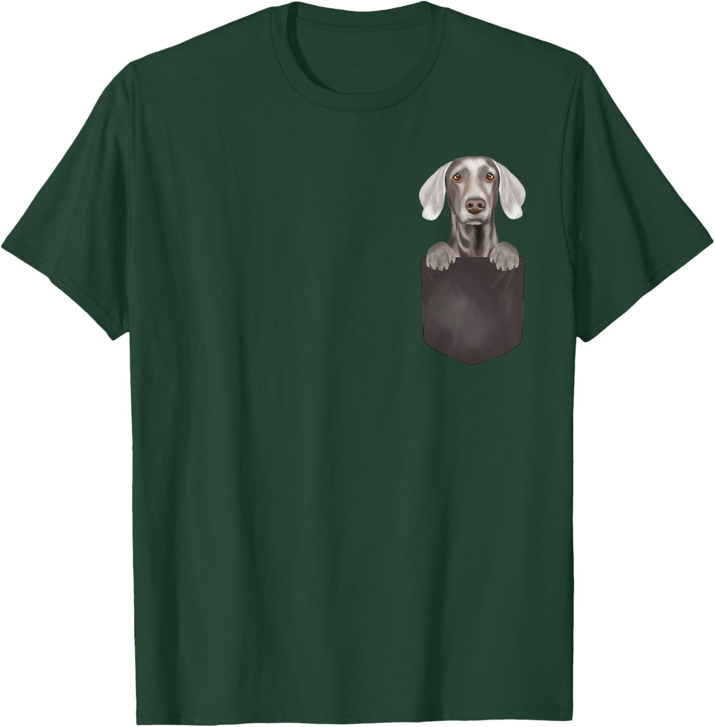 Dog In Pocket Funny Dog Lover Weimaraner Women Kids T-Shirt - T-Shirt | Forest
