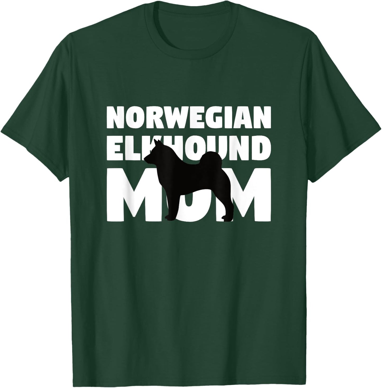 Norwegian Elkhound Gift Dog Mother Norwegian Elkhound Mom Men Women Girls Kids T-Shirt - T-Shirt | Forest