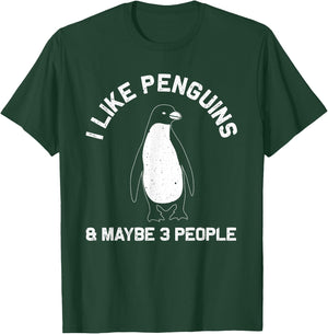 Funny Penguin Gift Adults Women Men Him Seabird Lovers T-Shirt - T-Shirt | Forest