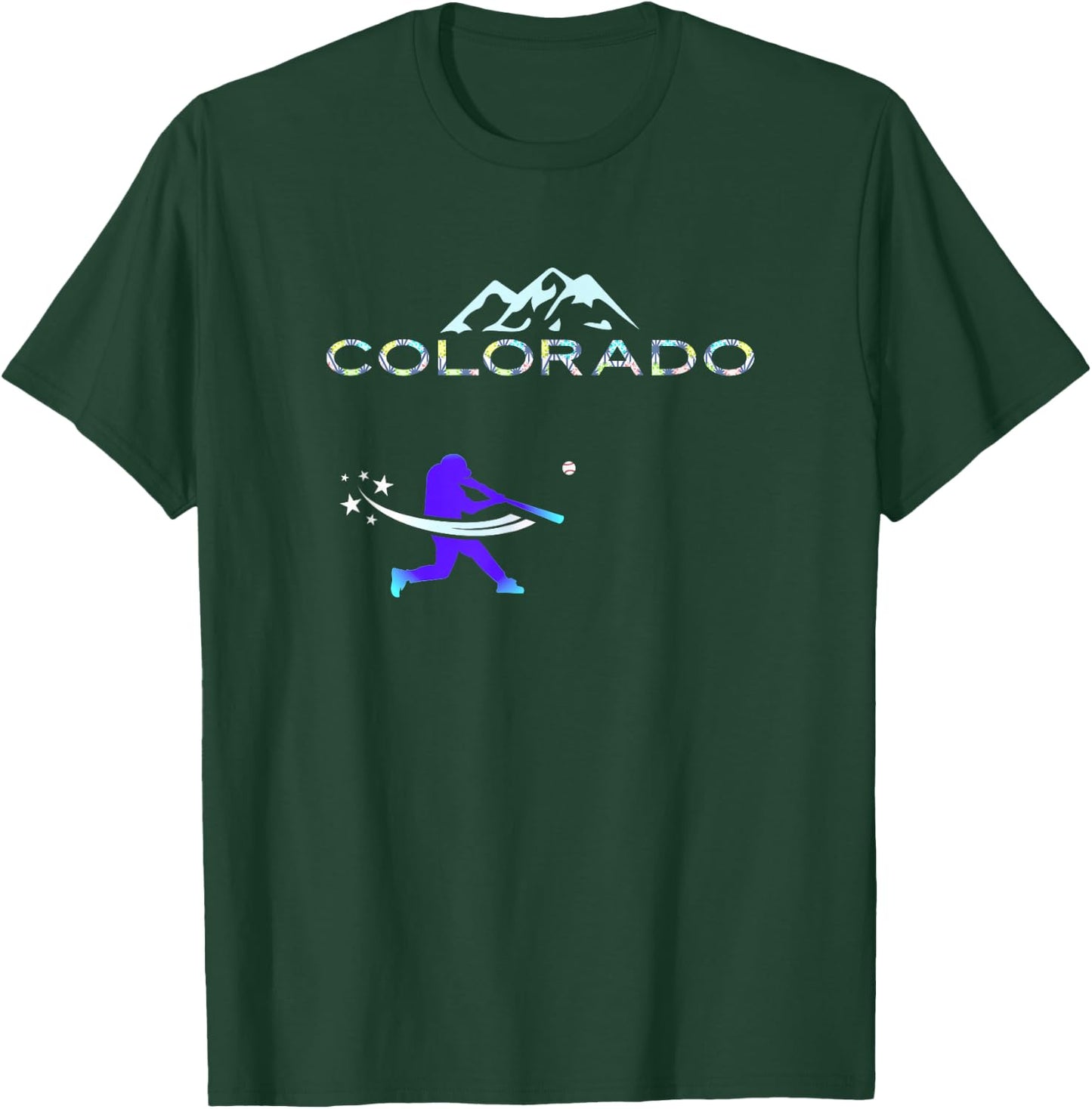 Colorado Rocky Mountain Hometown Baseball Player T-Shirt - T-Shirt | Forest