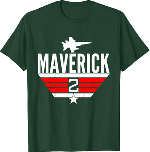 2 Year Old Top Maverick Jet Birthday Party Theme Shirt T-Shirt - T-Shirt | Forest