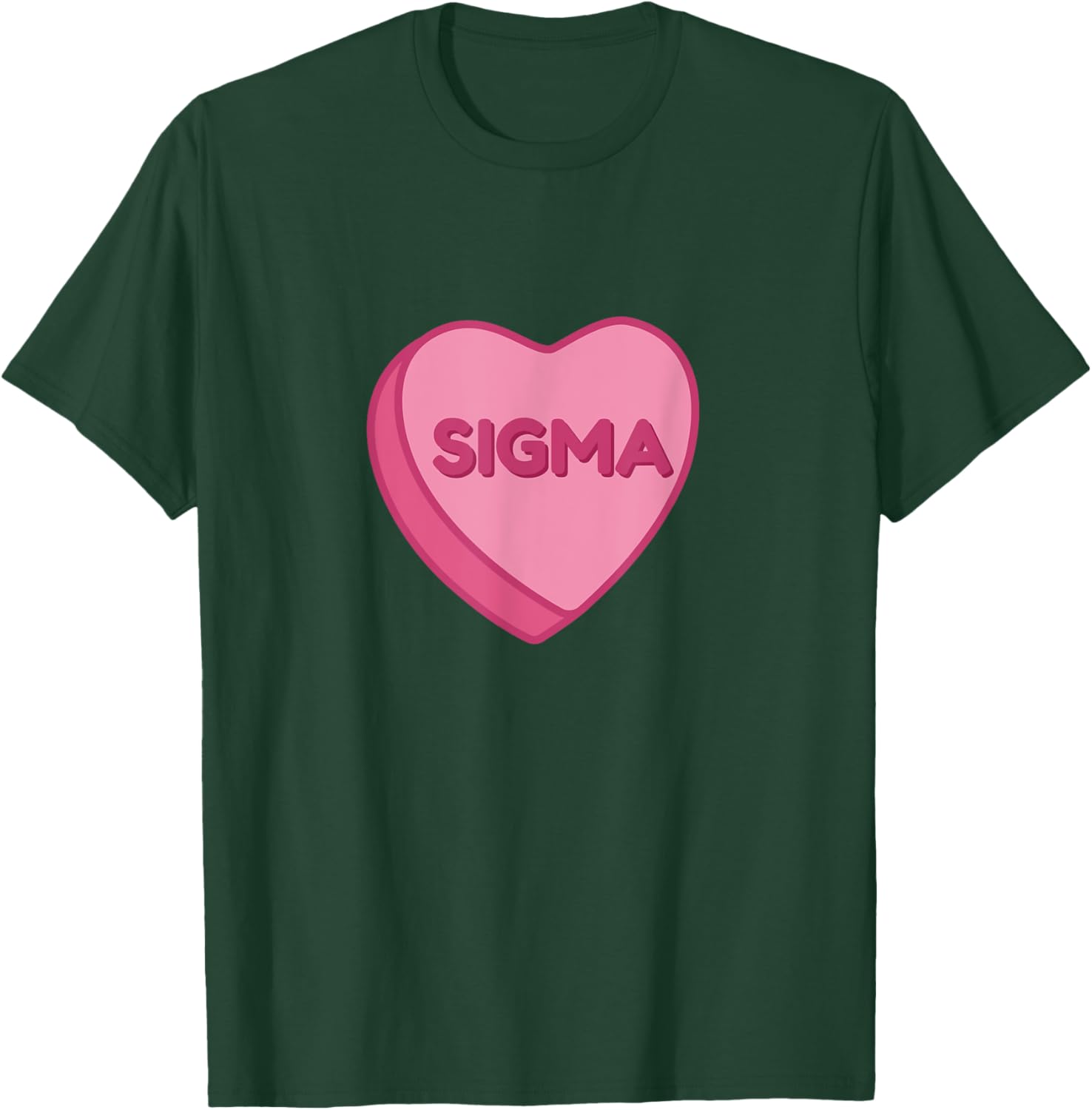 Sigma Gen Alpha Valentine's Day Shirt Rizzler Candy Heart T-Shirt - T-Shirt | Forest