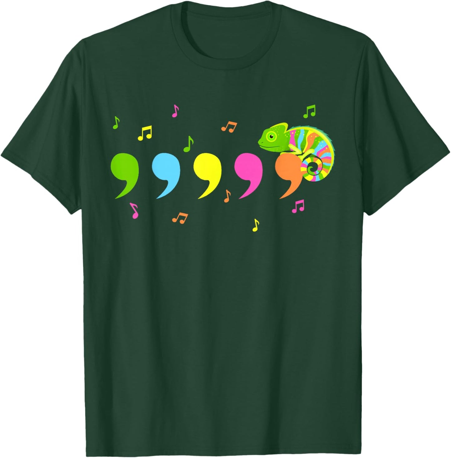 Comma Chameleon , Black, Small T-Shirt - T-Shirt | Forest
