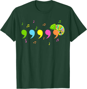 Comma Chameleon , Black, Small T-Shirt - T-Shirt | Forest