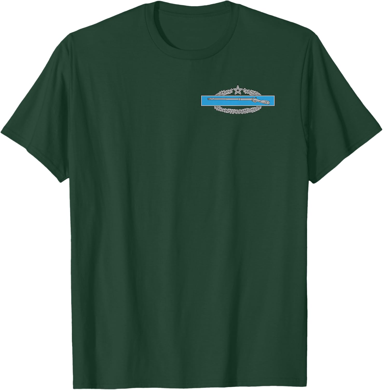 Combat Infantryman Badge (CIB) 2nd Award Star - 11B - Army T-Shirt - T-Shirt | Forest