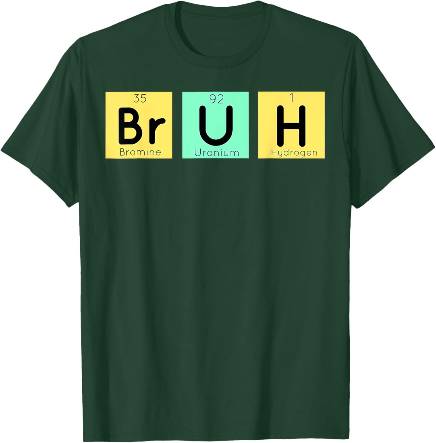 Bruh Meme Funny Saying Bro Boys Men Elements Periodic Table T-Shirt - T-Shirt | Forest