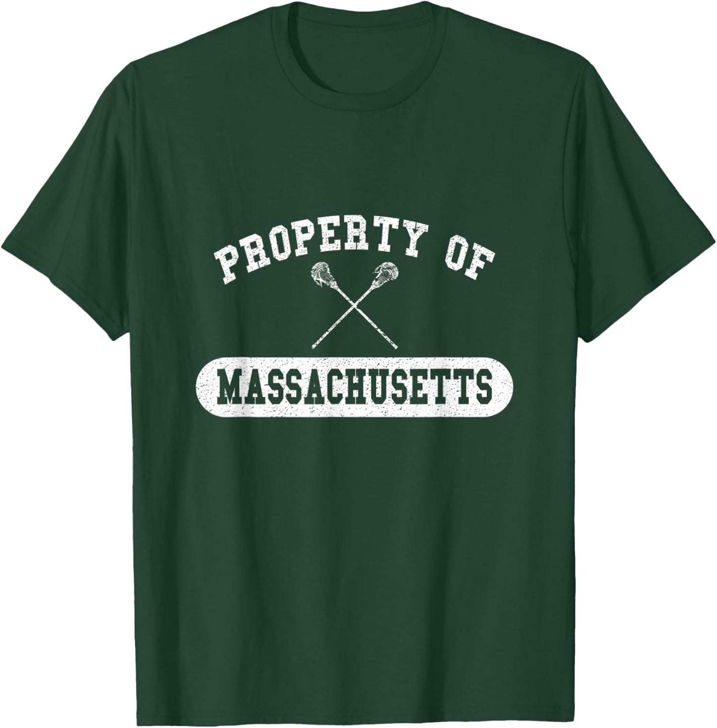 Property of Massachusetts Lacrosse T-Shirt - T-Shirt | Forest