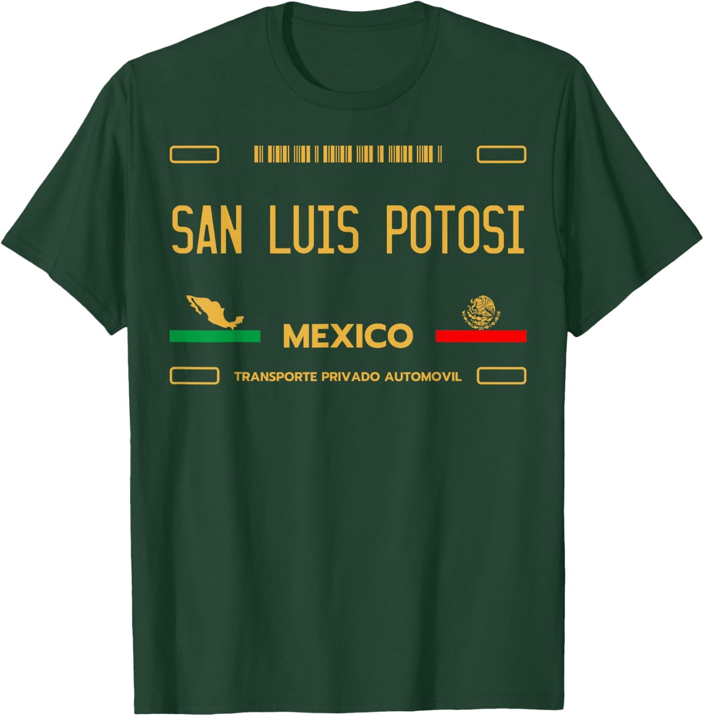 San Luis Potosi License Plate, San Luis Potosi T-Shirt - T-Shirt | Forest
