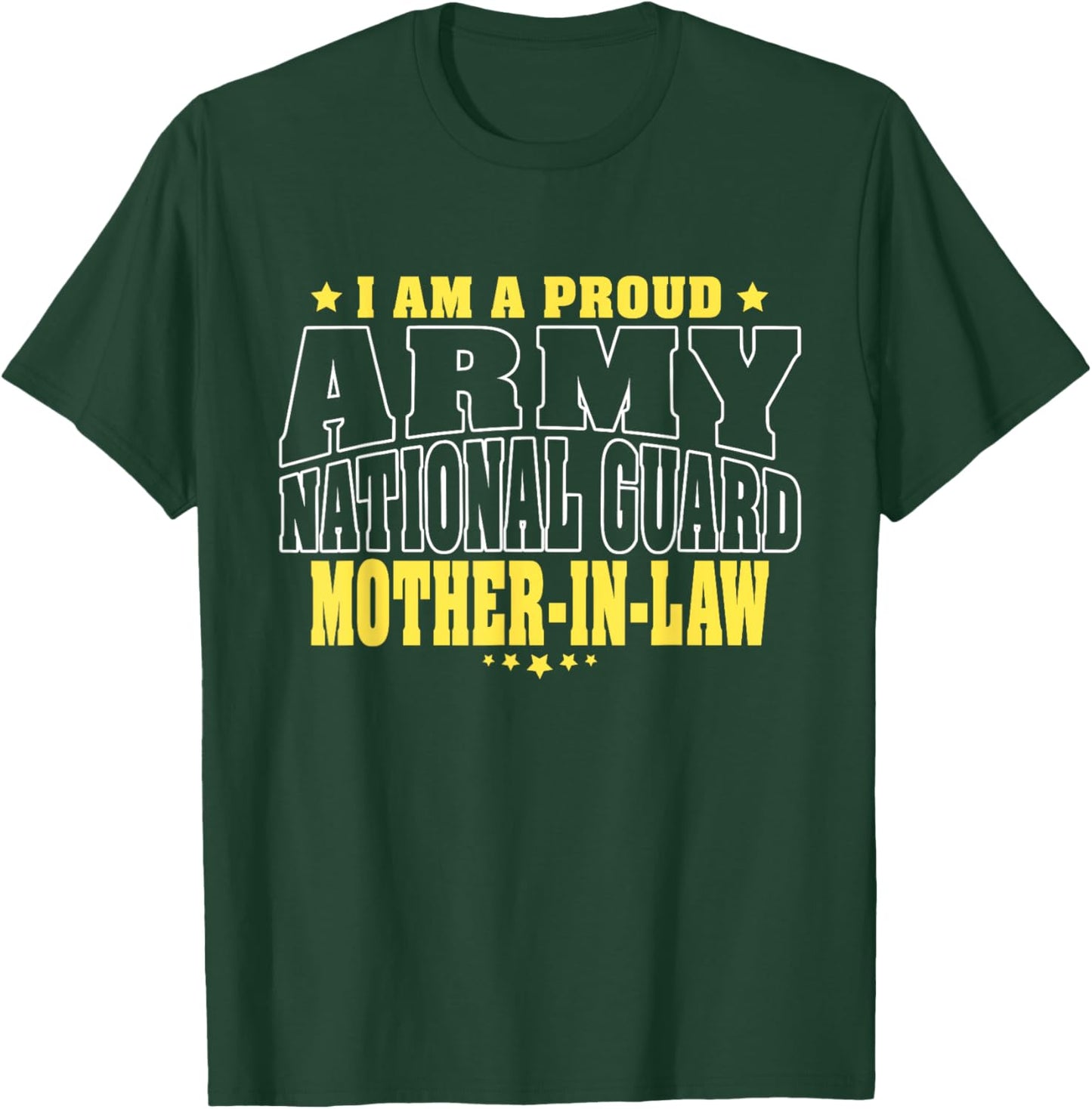 Proud Army National Guard Mother-In-Law Military Mom-In-Law T-Shirt - T-Shirt | Forest