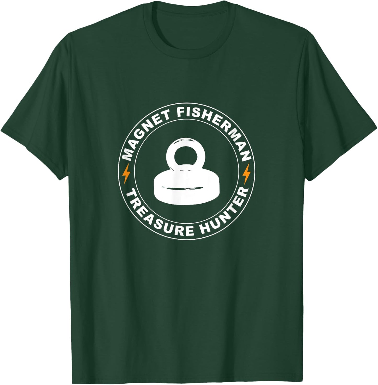 Magnet Fishing Fisherman Gift Treasure Hunter T-Shirt - T-Shirt | Forest