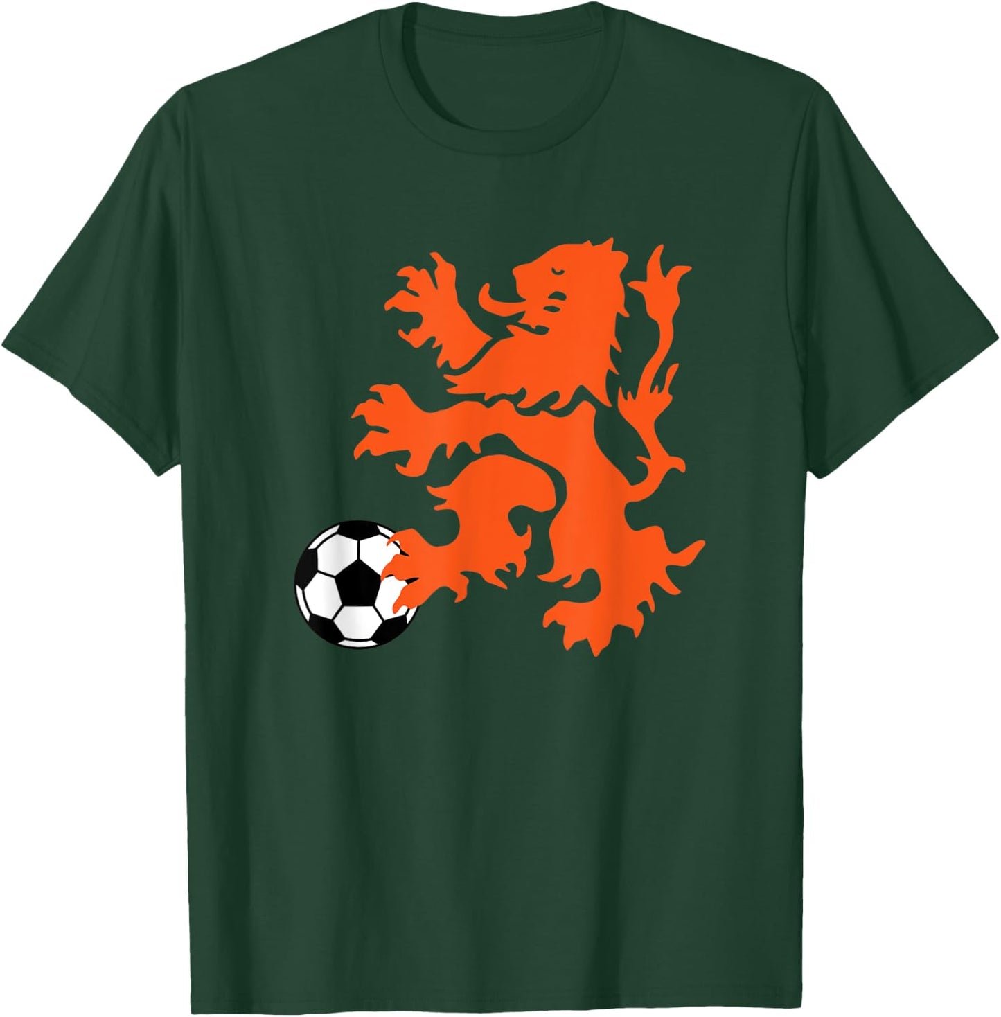 Netherlands Lion Rampant, Soccer Ball T-Shirt - T-Shirt | Forest